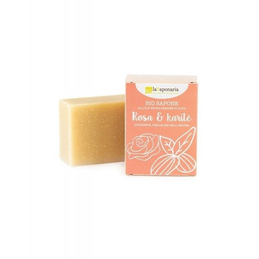 Tuhé olivové mydlo s ružovým olejom a bambuckým maslom BIO laSaponaria - 100 g