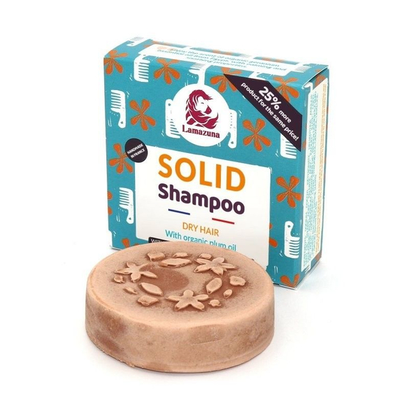 Tuhý šampón pre suché vlasy so slivkovým olejom Lamazuna - 70 g