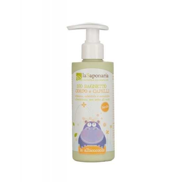 Jemný telový a vlasový umývací gél pre deti BIO laSaponaria - 190 ml