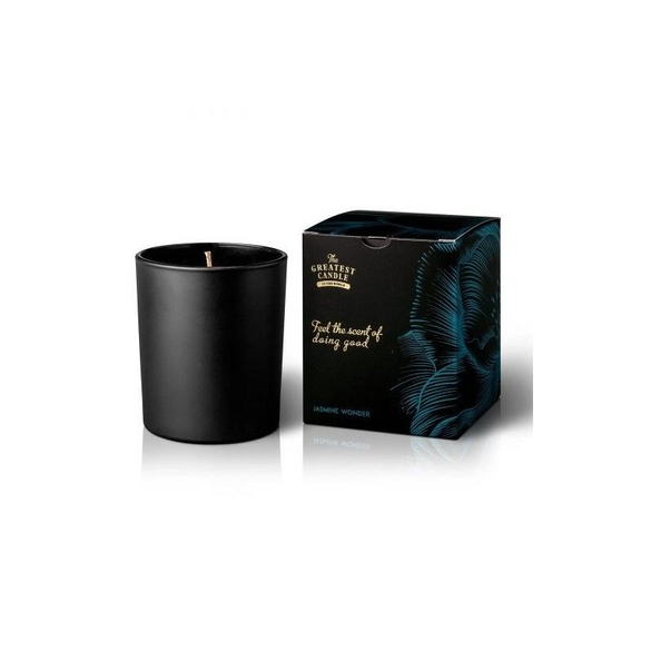 Vonná sviečka v čiernom skle s arómou jazmínu The Greatest Candle - 170 g