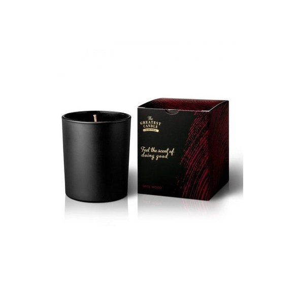 Vonná sviečka v čiernom skle s arómou dreva a korenia The Greatest Candle - 170 g