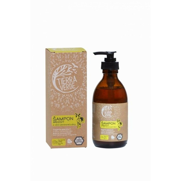Brezový šampón na suché vlasy s citrónovou trávou Tierra Verde - 230 ml