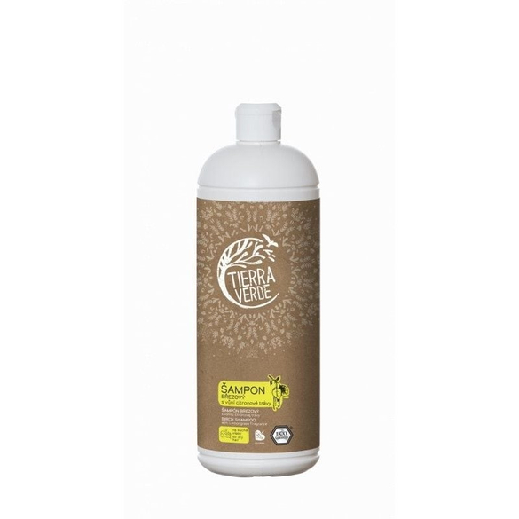 Brezový šampón na suché vlasy s citrónovou trávou Tierra Verde - 1000 ml