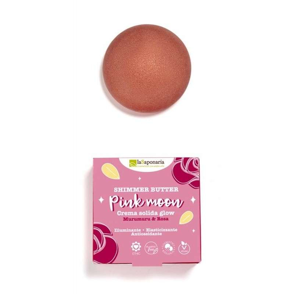 Rozjasňujúce tuhé telové maslo Pink Moon" laSaponaria - 80 ml"