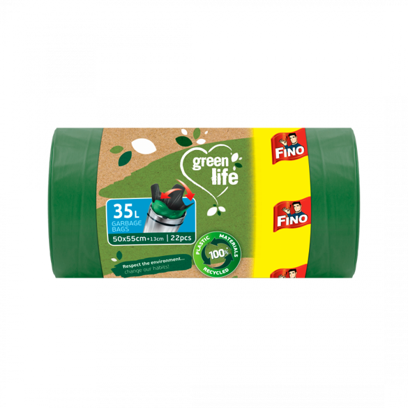 Vrecia na odpadky Green Life Easy pack 25 μm 35 litrov Fino - 22 ks